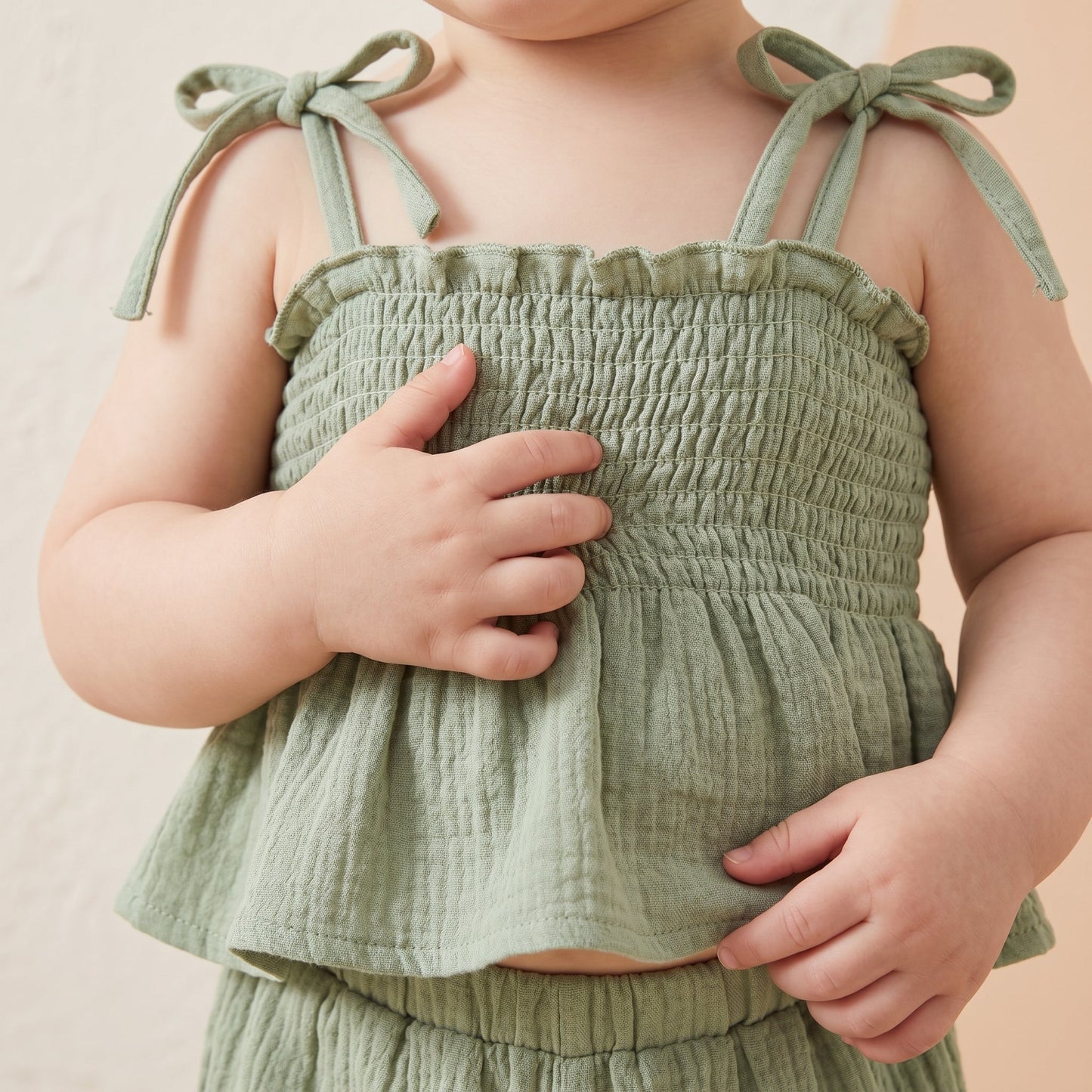 Breezy Cotton Tie Strap Top and Pants Set