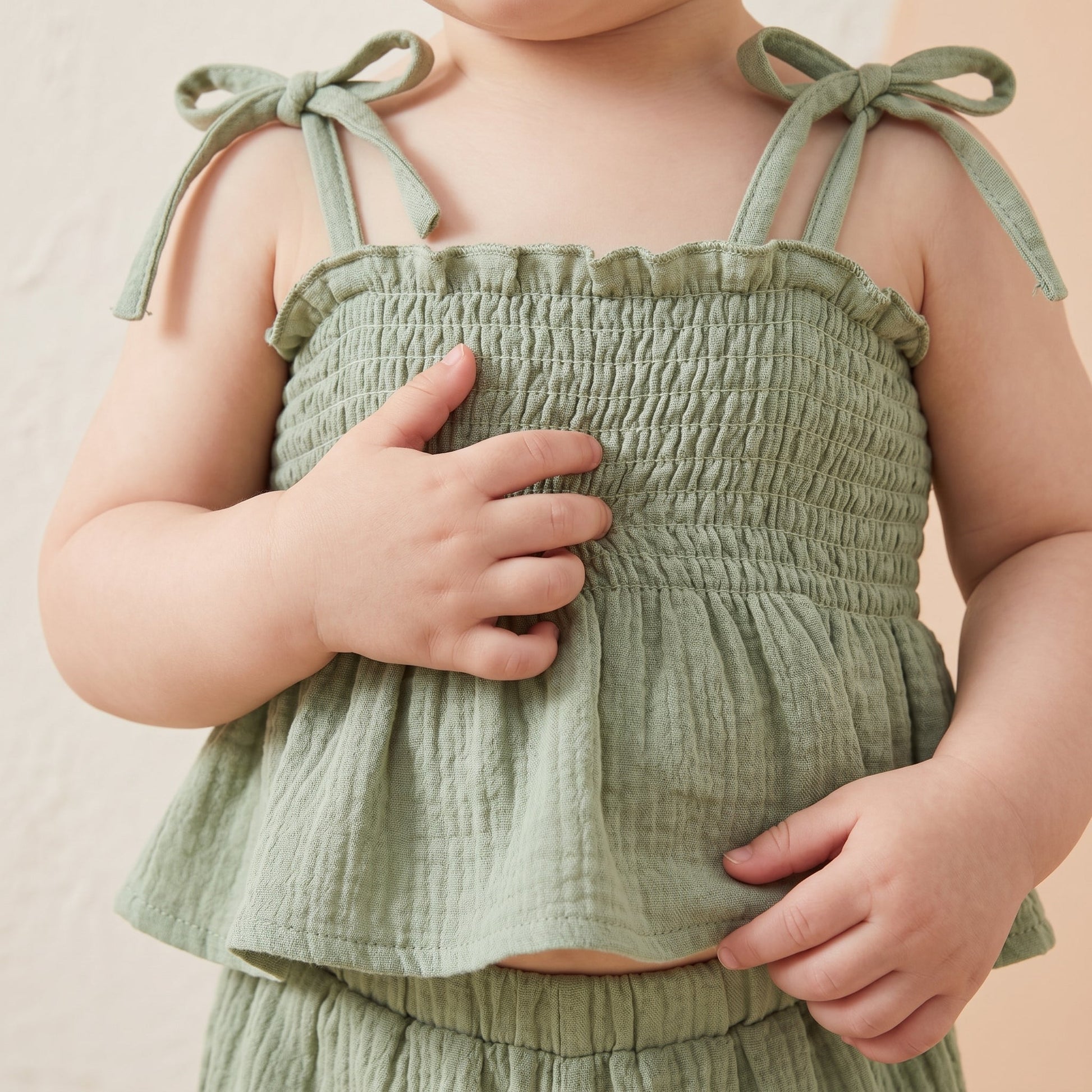 Breezy Cotton Tie Strap Top and Pants Set