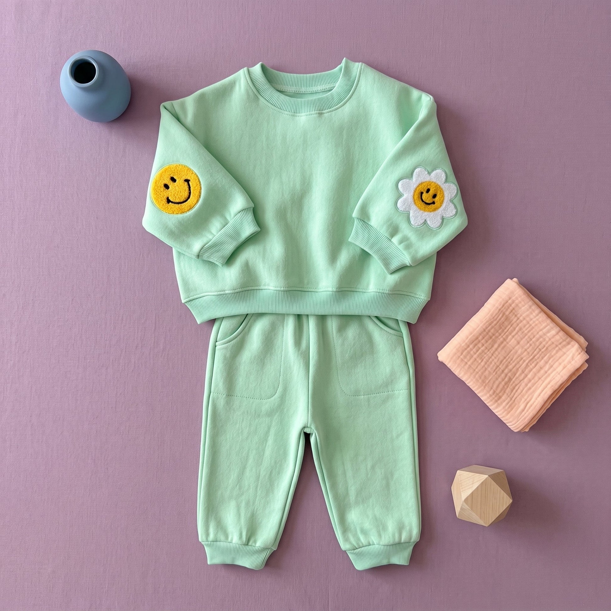 Daisy Print Cotton Baby Set