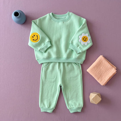 Daisy Print Cotton Baby Set