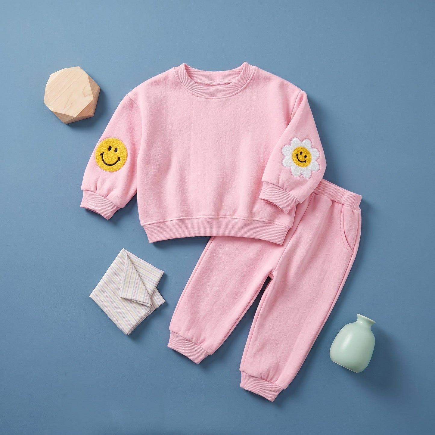 Daisy Print Cotton Baby Set