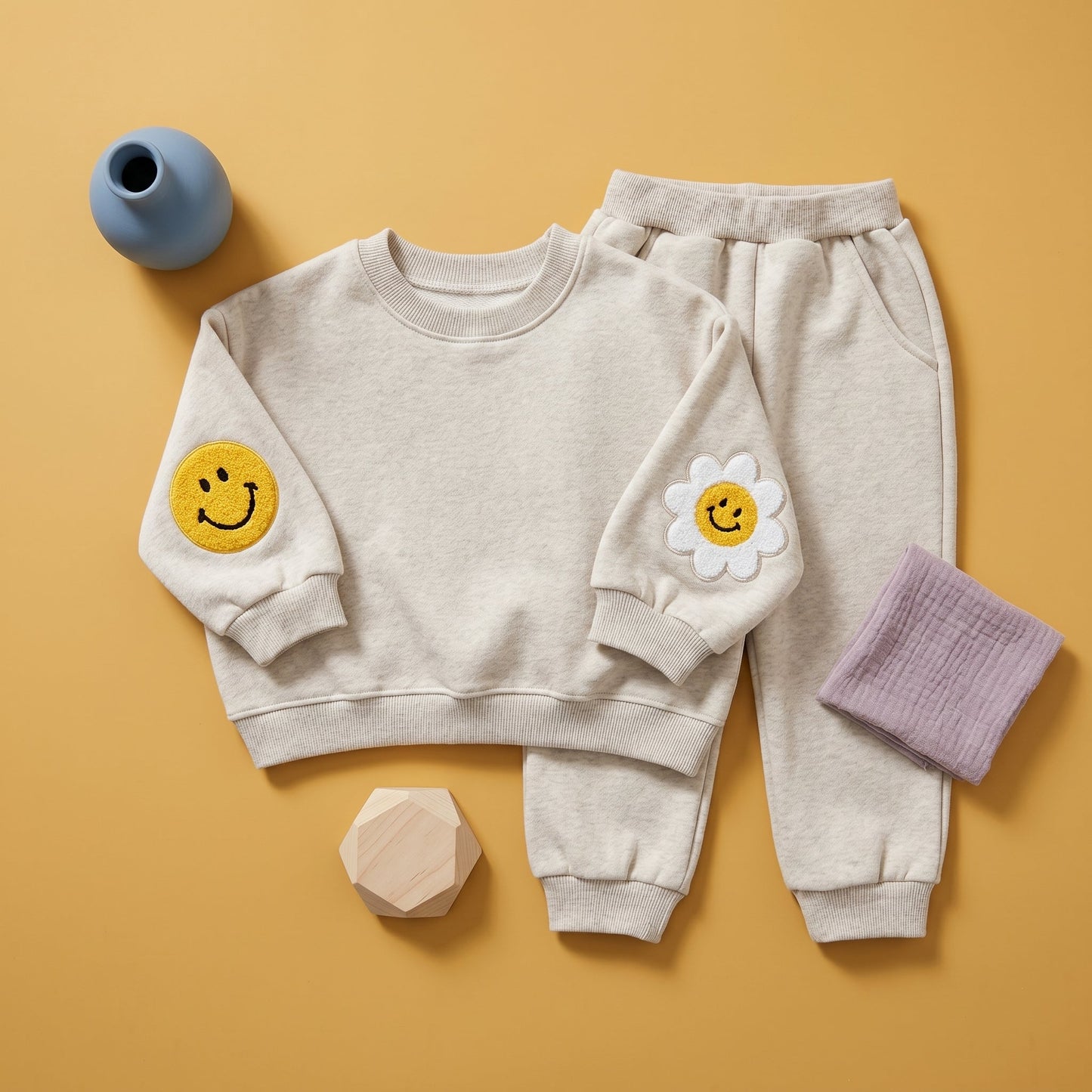 Daisy Print Cotton Baby Set