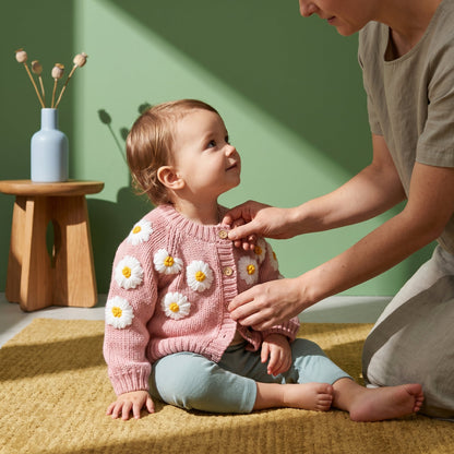 Floral Embroidery Cotton Baby Cardigan