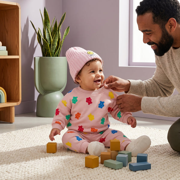 Gummy Bear Print Fleece 2-Piece Baby Set